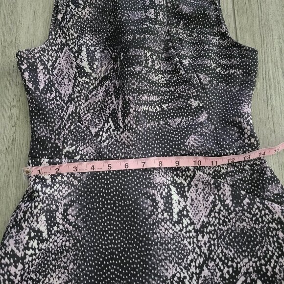 Jennifer Lopez women's fit and flare dark grey scuba formal dress size 4 - Picture 7 of 13